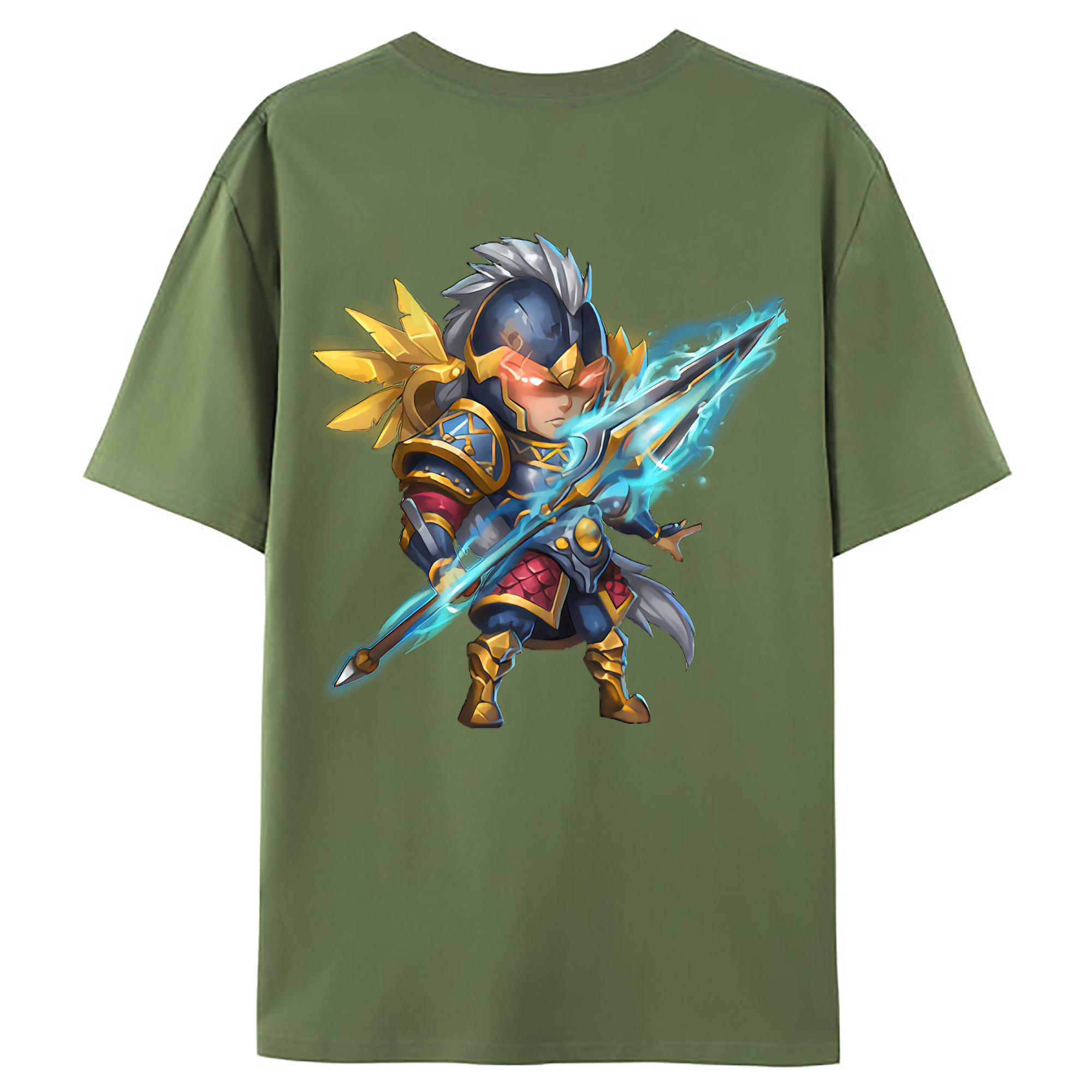 （画像用） リーグ・オブ・レジェンド League of Legends LOL 綿100％ メンズ半袖Tシャツ（バックプリント） 通気性